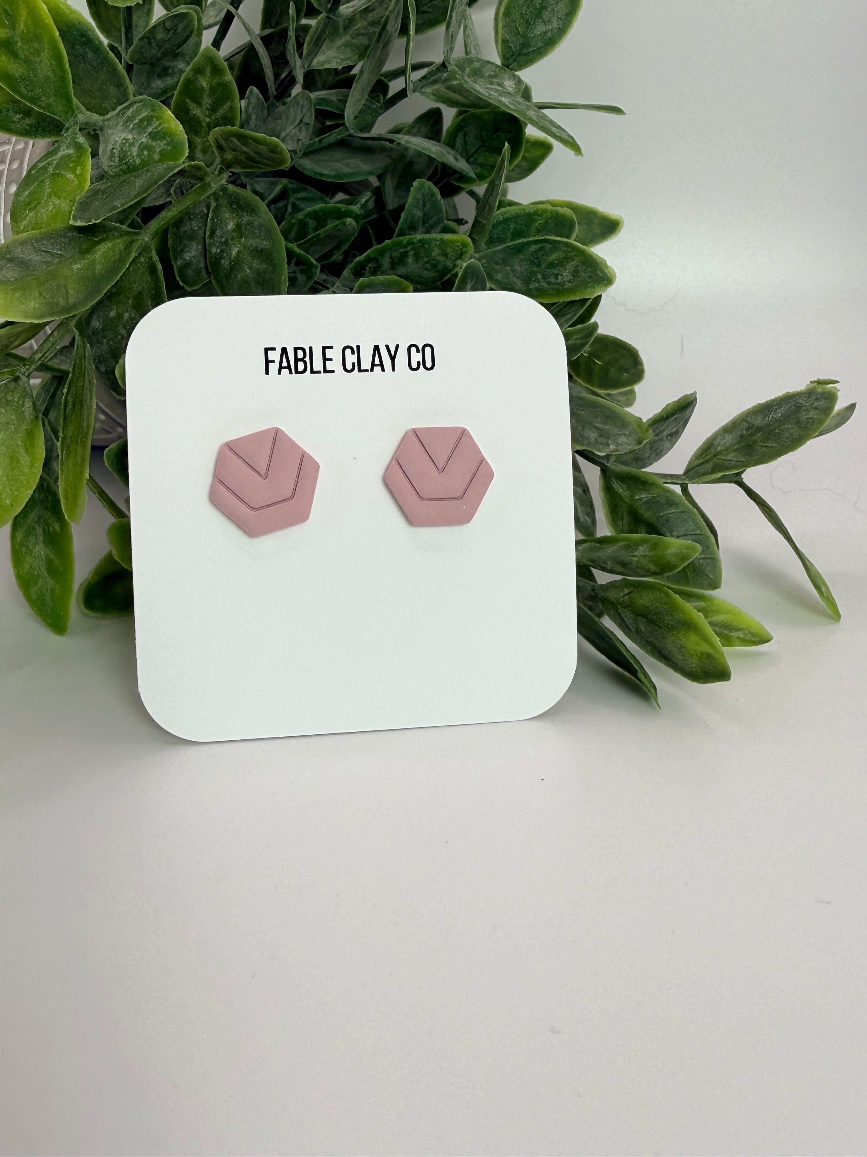 Fable Clay Co Hexa ceramic planter in neutral tones, showcasing a geometric, hexagonal shape with a smooth matte finish.