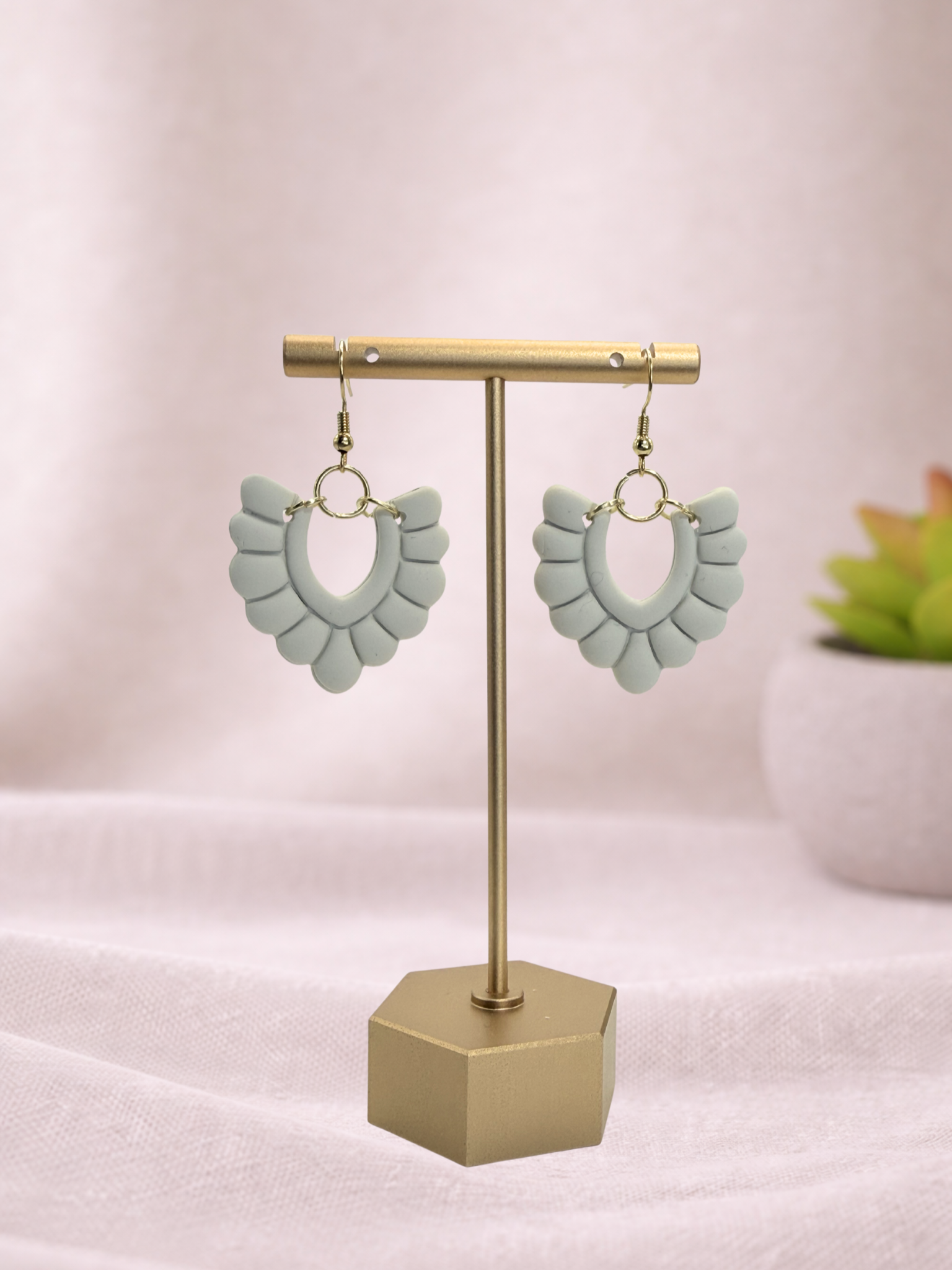 Fable Clay Co Audrey Spring Vault ceramic pot with a textured, pastel-colored finish and rounded shape.